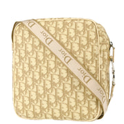 Christian Dior Beige Embroidered Trotter Shoulder Bag