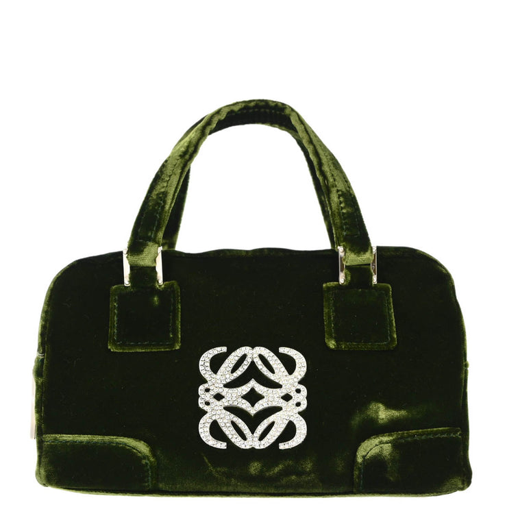 Loewe Green Velvet Amazona 19 Handbag