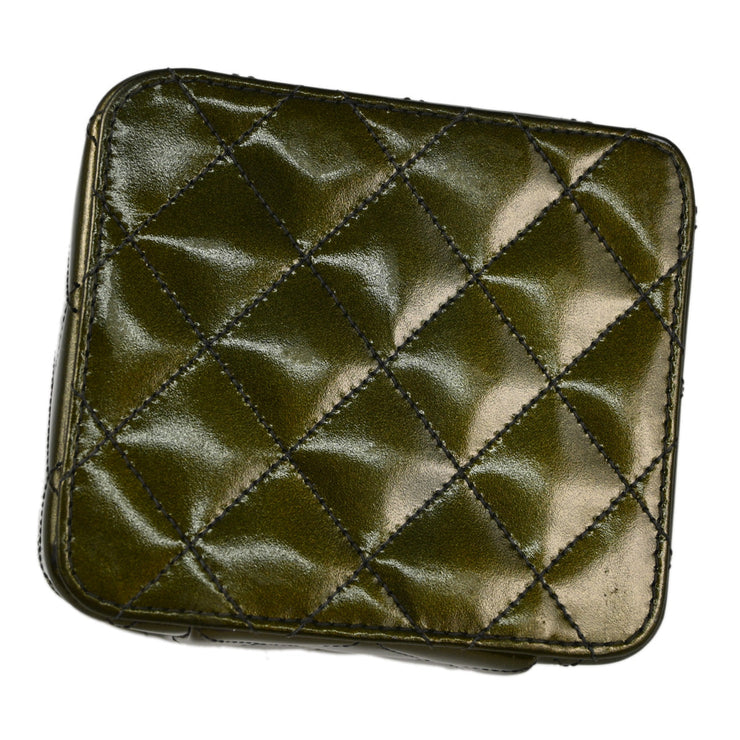 Chanel 1994-1996 Green Patent Leather Vanity Handbag