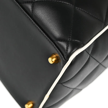 Chanel 1994-1996 Black Calfskin Bowling Bag 50