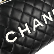 Chanel 1994-1996 Black Calfskin Bowling Bag 50