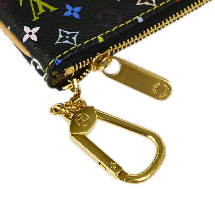 Louis Vuitton Black Multicolor Pochette MM Coin Purse Wallet M60031