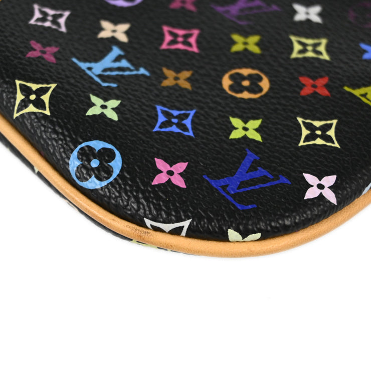 Louis Vuitton Black Multicolor Pochette MM Coin Purse Wallet M60031