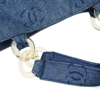 Chanel 2002-2003 Blue Denim Tote Handbag