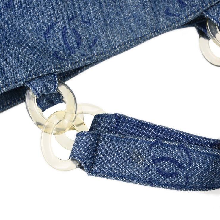 Chanel 2002-2003 Blue Denim Tote Handbag