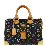 Louis Vuitton Black Monogram Multicolor Speedy 30 Handbag M92642