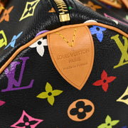 Louis Vuitton Black Monogram Multicolor Speedy 30 Handbag M92642