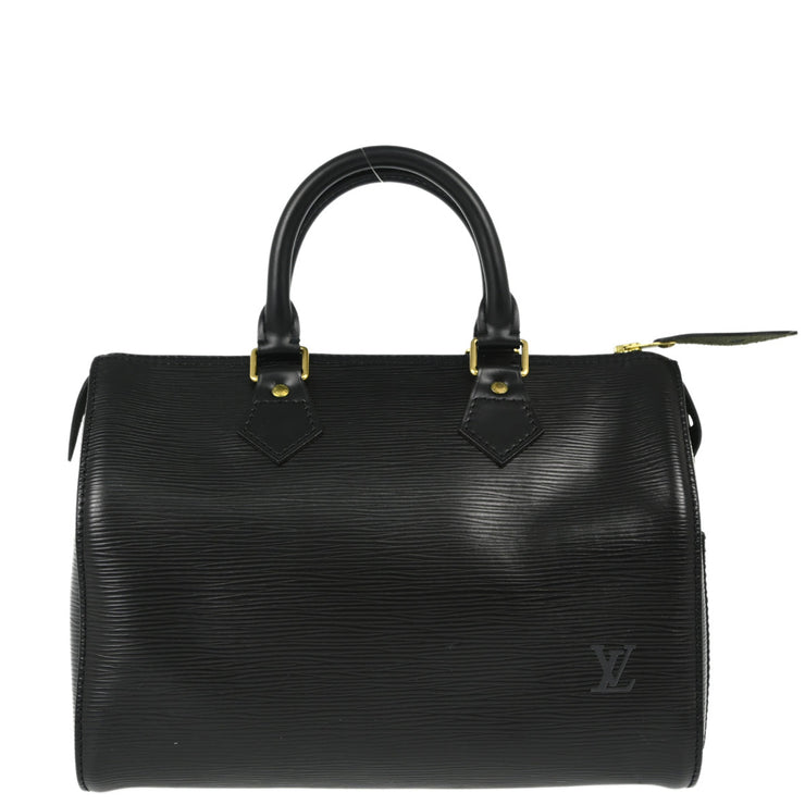 Louis Vuitton Black Epi Speedy 25 Handbag M43012