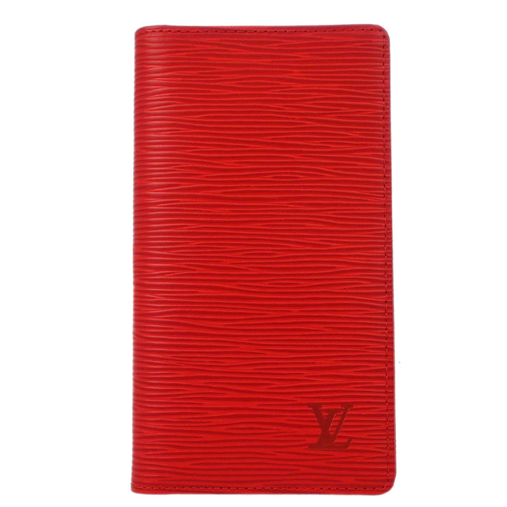 Louis Vuitton 2004 Red Epi Agenda Poche Note Book Cover R20527 Small Good