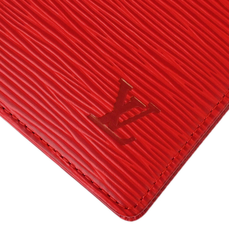 Louis Vuitton 2004 Red Epi Agenda Poche Note Book Cover R20527 Small Good