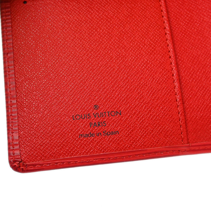 Louis Vuitton 2004 Red Epi Agenda Poche Note Book Cover R20527 Small Good