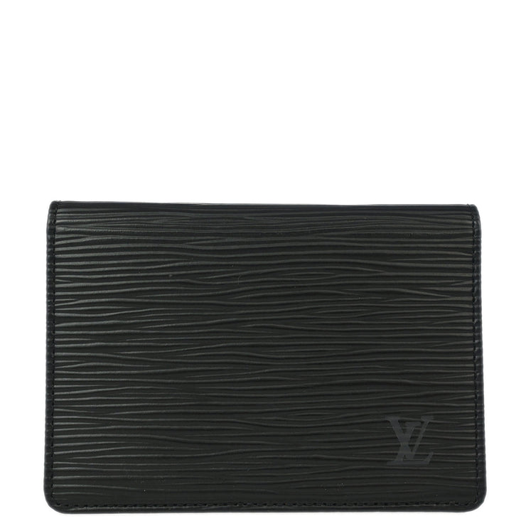 Louis Vuitton 2001 Black Epi Porto 2 Cult Vertical Pass Case M63202