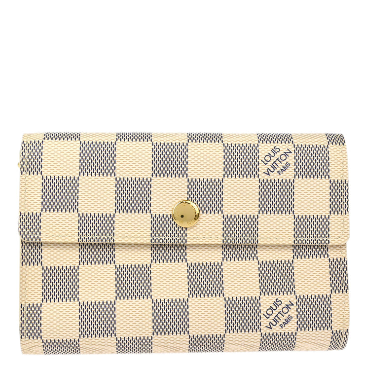 Louis Vuitton 2009 Damier Azur Portefeuille Alexandra Wallet N63068