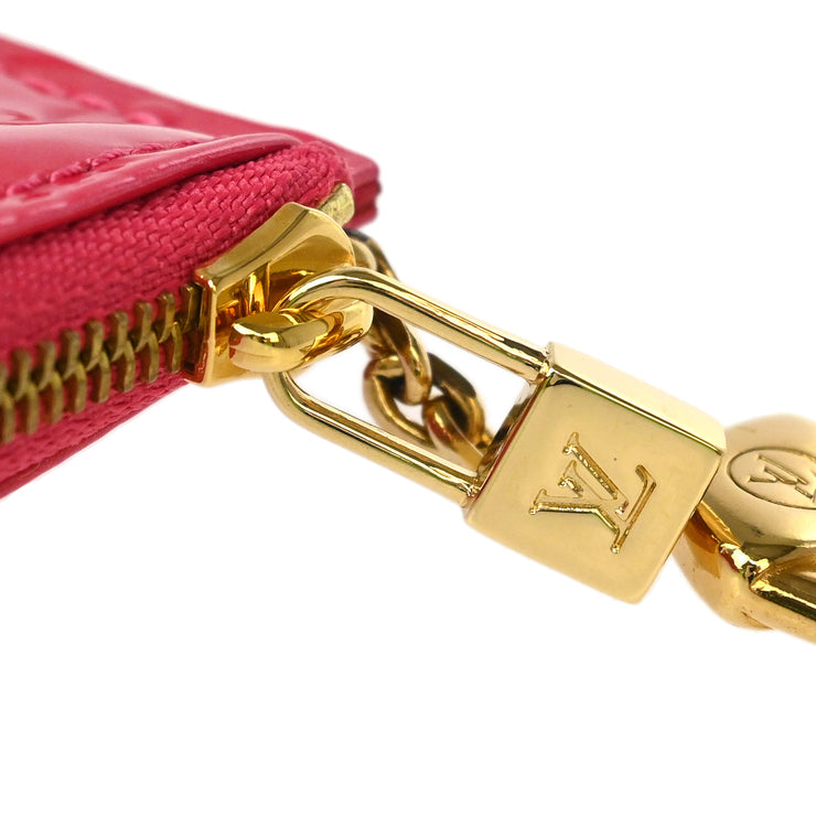 Louis Vuitton 2006 Pink Vernis Pochette Cles Coin Purse M9144F