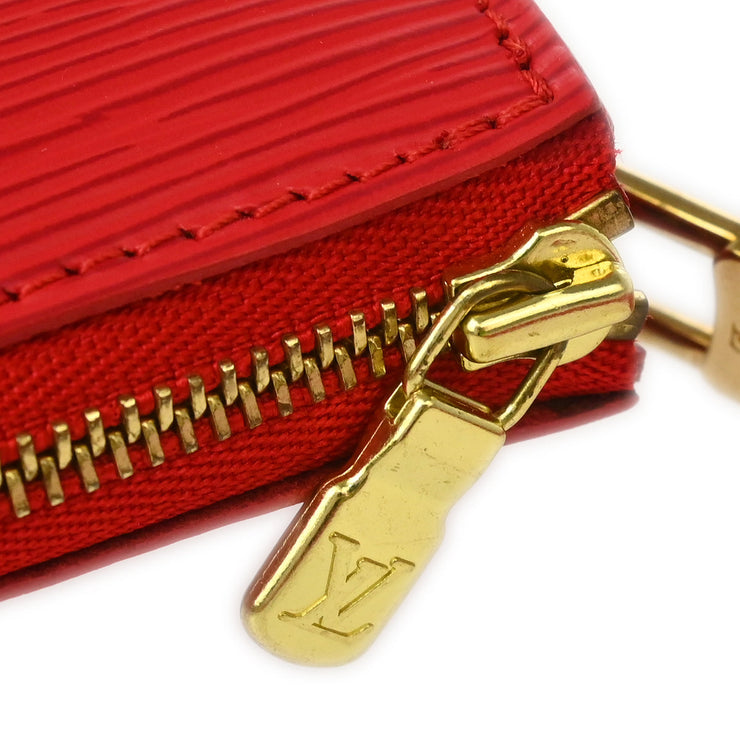 Louis Vuitton 2004 Red Epi Pochette Accessoires Pouch Handbag M5298E