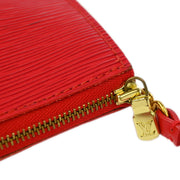 Louis Vuitton 2003 Red Epi Pochette Accessoires Pouch Handbag M5298E