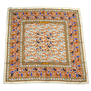 Hermes Scarf Carre 90 Chasse En Inde Gray Small Good