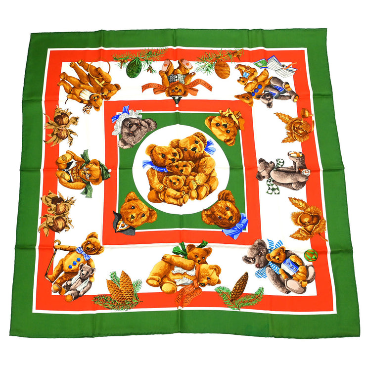 Hermes Scarf Carre 90 Confidents Des Coeurs Green Small Good