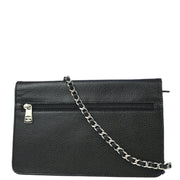 Chanel 2006-2008 Black Caviar Timeless WOC Chain Wallet