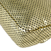 Chanel 2008-2009 Gold Perforated Lambskin Mademoiselle Lock Shoulder Bag