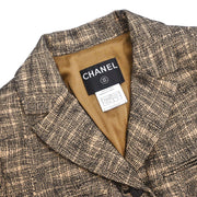 Chanel 2003 Single Breasted Jacket Brown #38