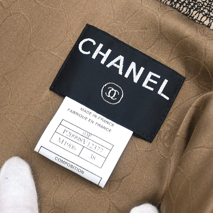 Chanel 2003 Single Breasted Jacket Brown #38