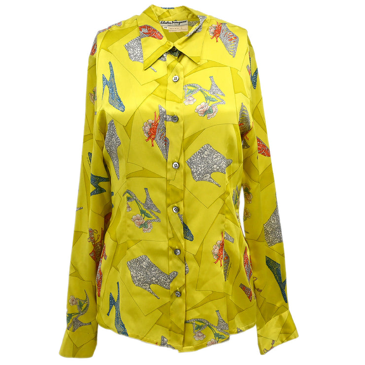 Salvatore Ferragamo Blouse Shirt Yellow #42