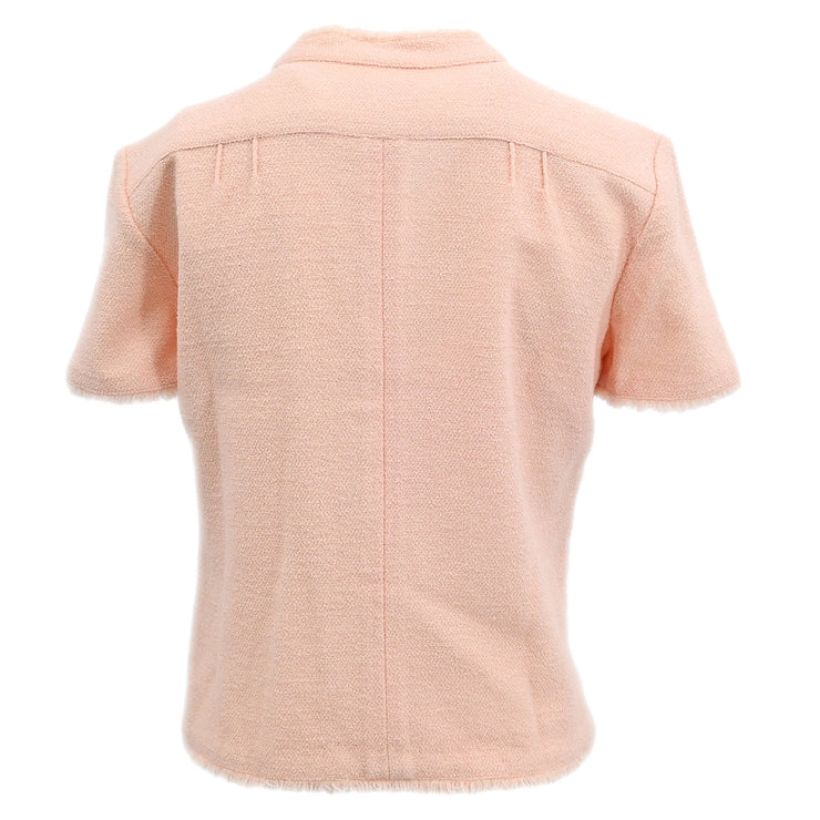 Chanel 2008 Short Sleeve Jacket Pink #38