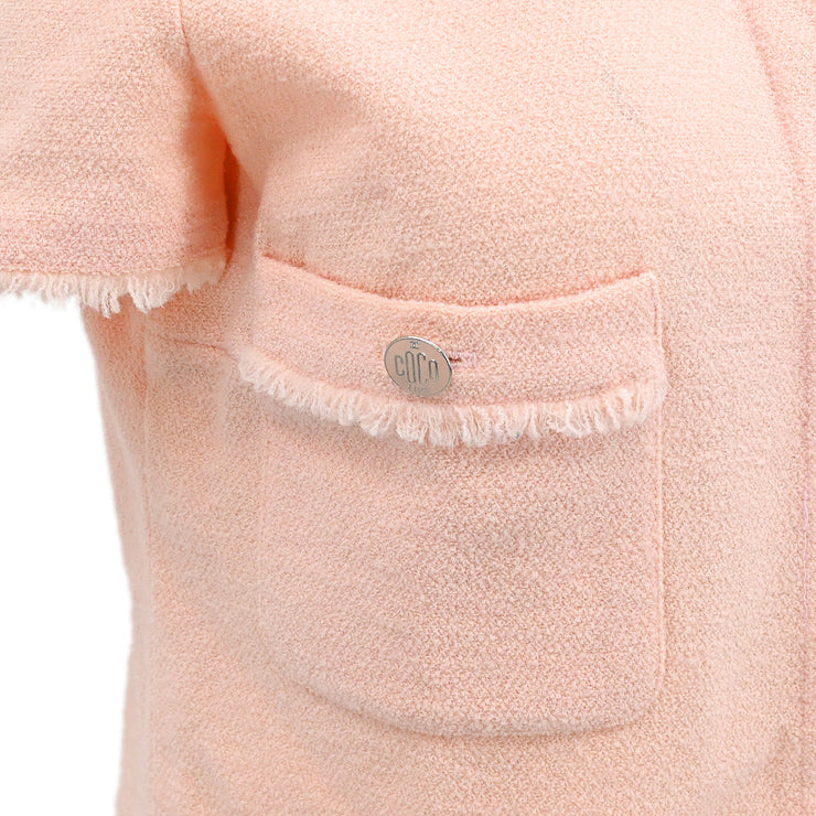 Chanel 2008 Short Sleeve Jacket Pink #38