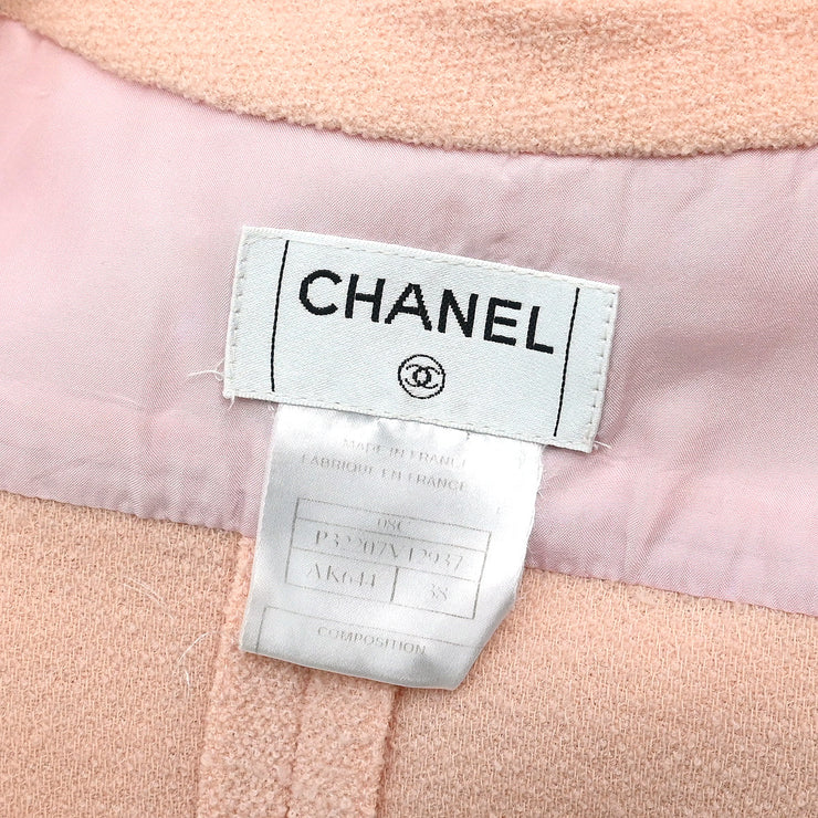 Chanel 2008 Short Sleeve Jacket Pink #38