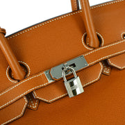 Hermes Cognac Epsom Birkin 35 Handbag