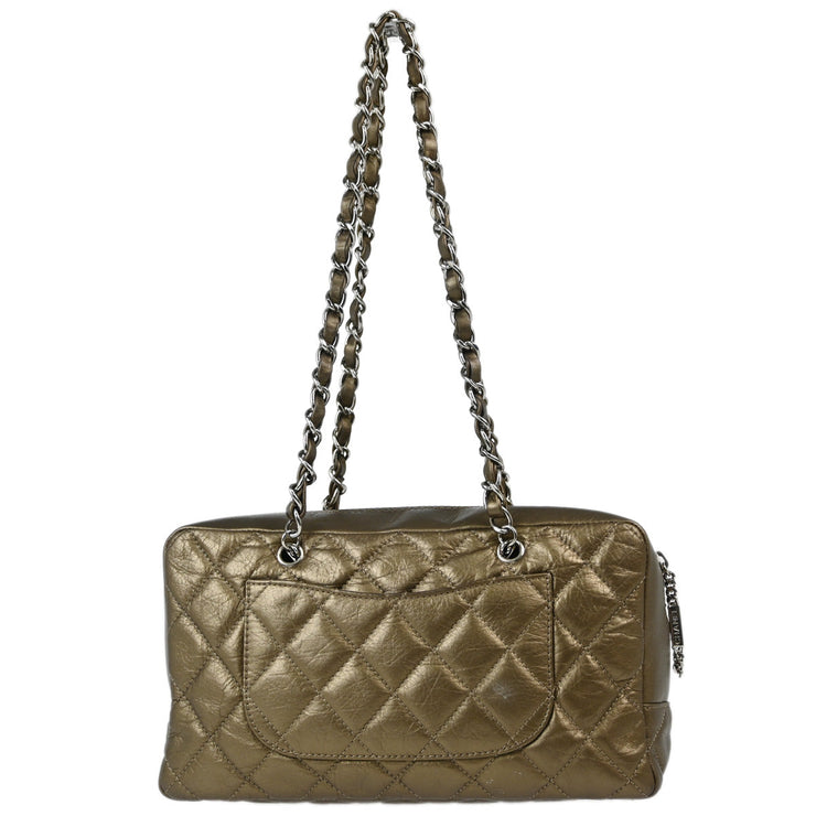 Chanel 2006-2008 Gold Calfskin Cambon Ligne Shoulder Bag