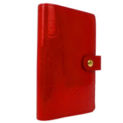 Louis Vuitton 2002 Red Monogram Vernis Agenda PM Note Book Cover R21016 Small Good