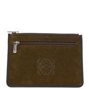 Loewe Brown Suede Pouch Bag