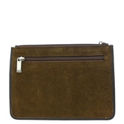 Loewe Brown Suede Pouch Bag