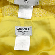 Chanel 1998 Setup Suit Jacket Skirt Yellow #36