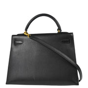 Hermes Black Ardennes Kelly 32 Sellier Handbag