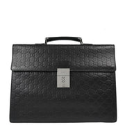 Gucci Black Guccissima Briefcase