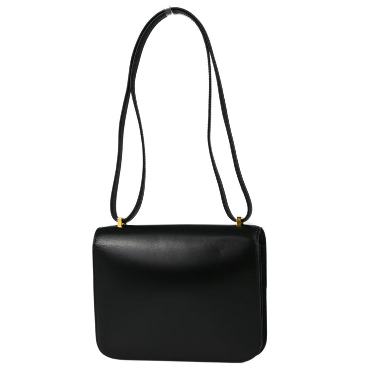 Hermes Black Box Calf Constance 18 Shoulder Bag