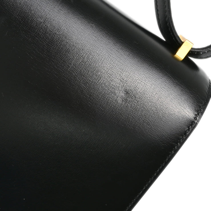 Hermes Black Box Calf Constance 18 Shoulder Bag