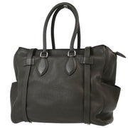 Hermes 2009 Graphite Taurillon Clemence Pursangle 35 Handbag