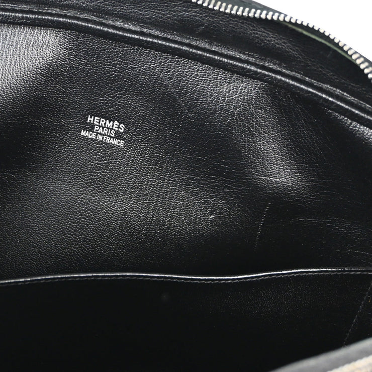 Hermes Black Fjord Plume Doc Briefcase Handbag