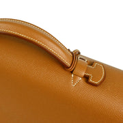 Hermes Gold Courchevel Sac a Depeches 41 Briefcase