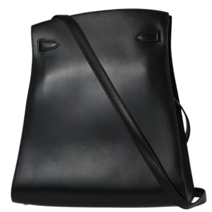 Hermes Black Box Calf Kelly Sport GM Shoulder Bag