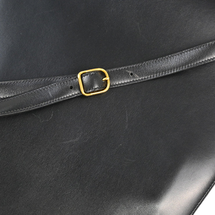 Hermes Black Box Calf Kelly Sport GM Shoulder Bag