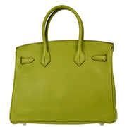 Hermes Anis Green Swift Birkin 30 Handbag