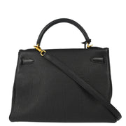 Hermes Black Togo Kelly 32 Retourne 2way Shoulder Handbag