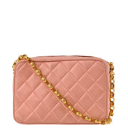 Chanel 1991-1994 Pink Lambskin Camera Bag Mini