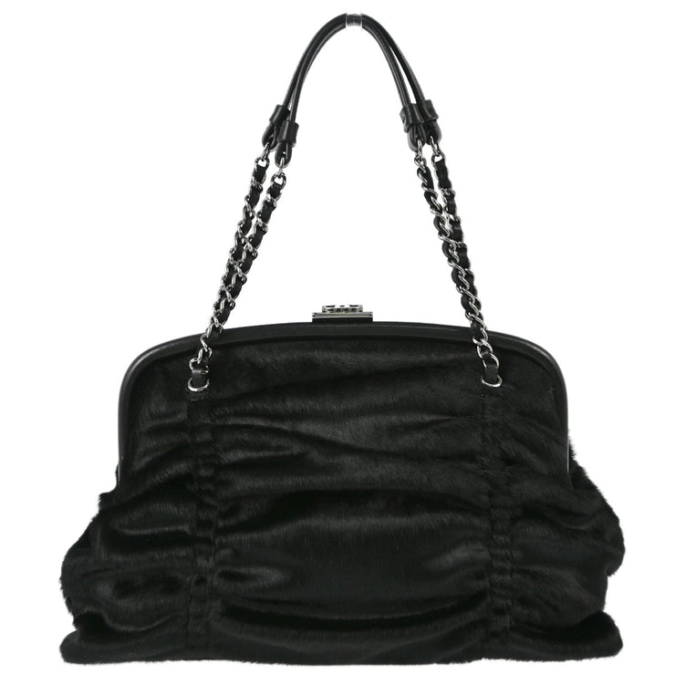 Chanel 2006-2008 Black Pony Hair Handbag