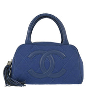 Chanel 2005-2006 Blue Wild Stitch Bowling Bag 27